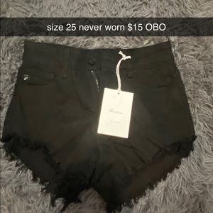 black shorts never worn